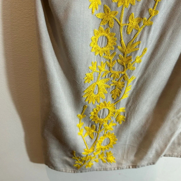 ECHO O/S Flowy Embroidered Poncho Kimone Beach Cover Up - Picture 5 of 7